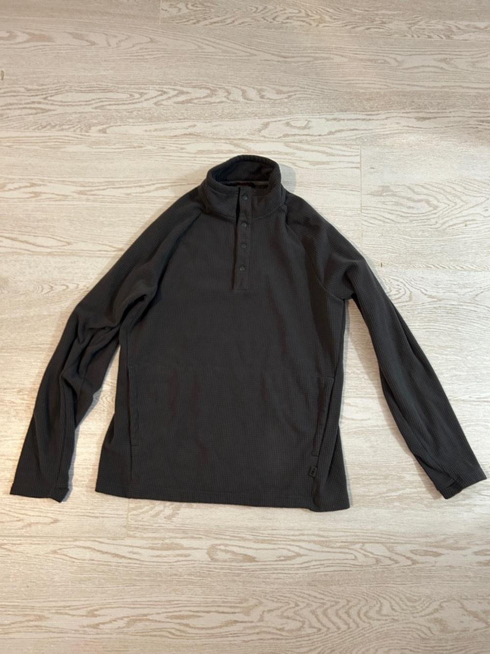 Outdoor Research Men's Dark Gray Thermal Waffle Henley Pullover